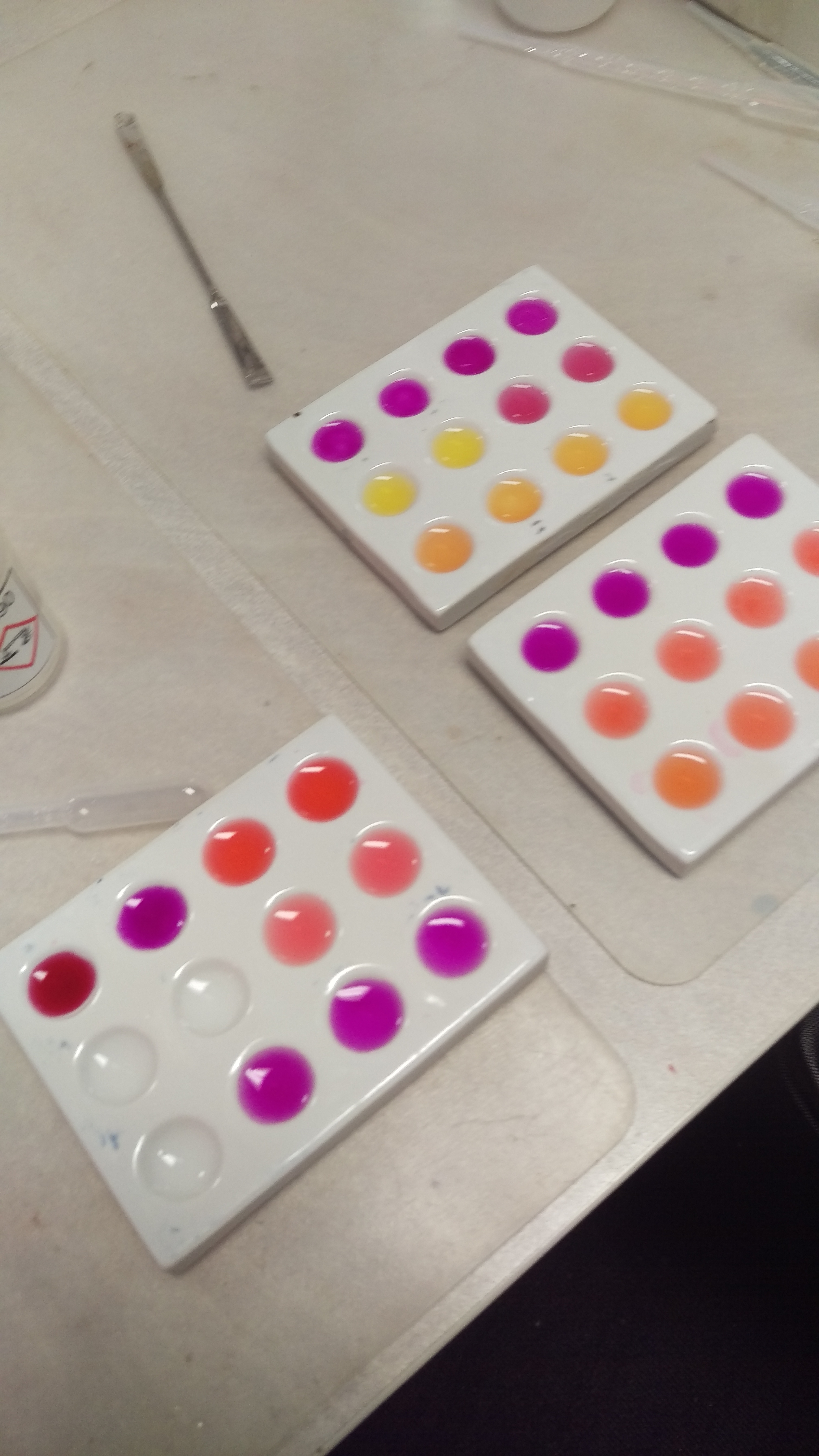 o-cresol red indicator at different pH's