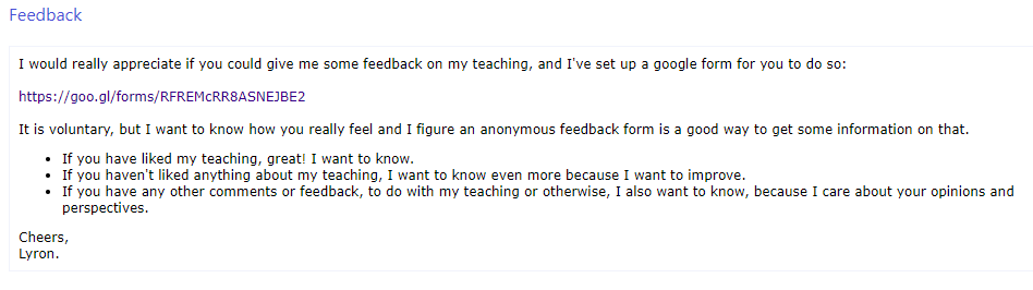 Lesson outline